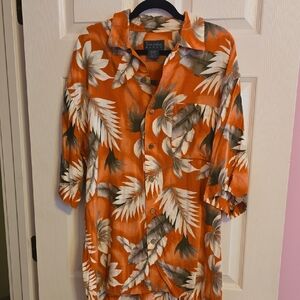Scandia Woods‎ Orange and Gray Leaf Shirt